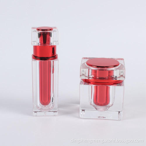 Acrylic Pakaging 120ml Square Plastic Bottle